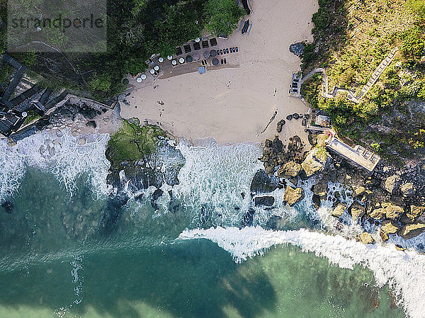 Indonesien  Bali  Luftaufnahme des Strandes