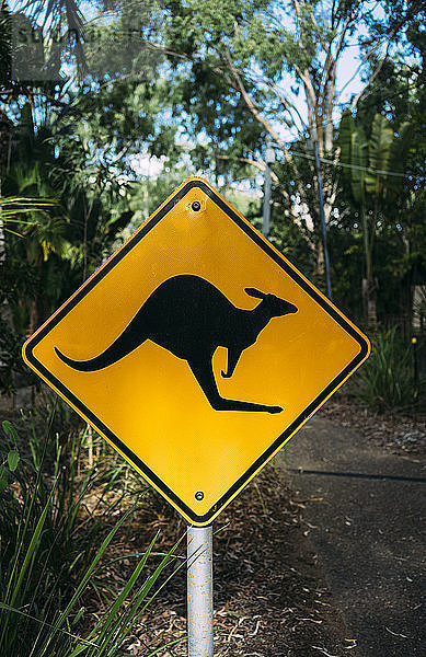 Australien  Magnetic Island  Känguru-Tierkreuzungszeichen