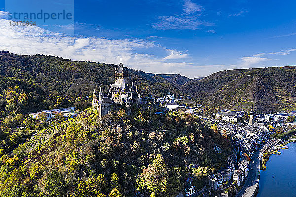 Deutschland  Rheinland-Pfalz  Cochem  Mosel  Kaiserburg Cochem