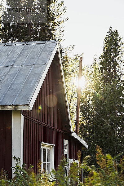 Finnland  Lappland  Ferienhaus in ländlicher Landschaft