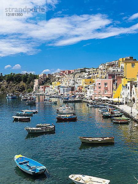 Italien  Kampanien  Golf von Neapel  Phlegräische Inseln  Insel Procida  Hafen  Marina di Corricella