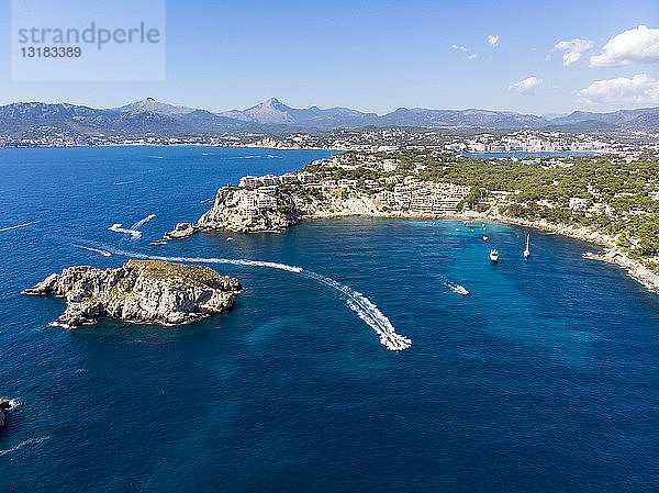 Spanien  Balearen  Mallorca  Region Calvia  Luftaufnahme der Islas Malgrats und Santa Ponca