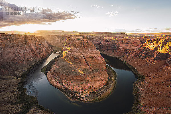 USA  Arizona  Bendhorse-Schuh bei Sonnenaufgang