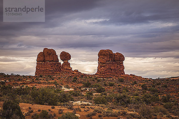 USA  Utah  Felsformationen im Arches-Nationalpark