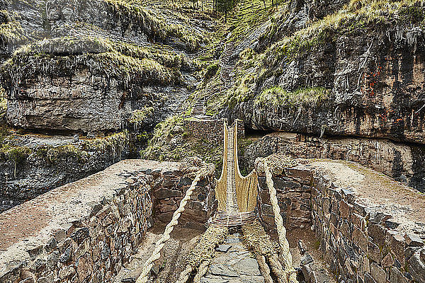 Peru  Quehue  Inka-Seilbrücke