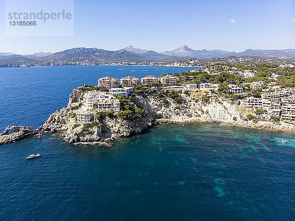Spanien  Balearen  Mallorca  Region Calvia  Luftaufnahme der Inseln Malgrats und Santa Ponca