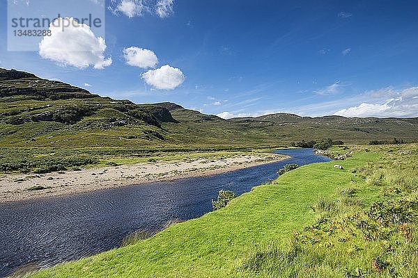 Strathmore River  Nördliche Highlands  Schottland  Vereinigtes Königreich  Europa