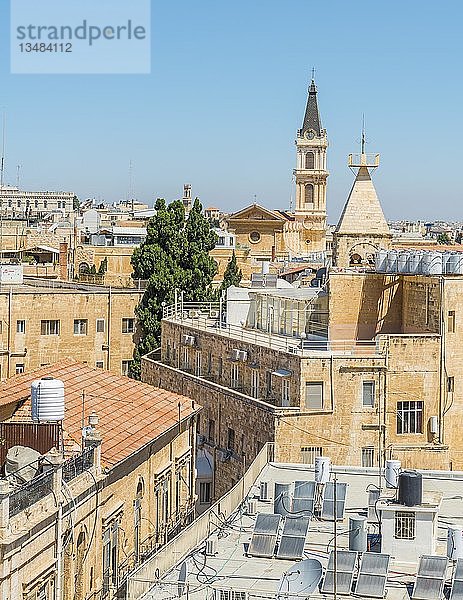 Blick über die Altstadt von Jerusalem  Israel  Asien