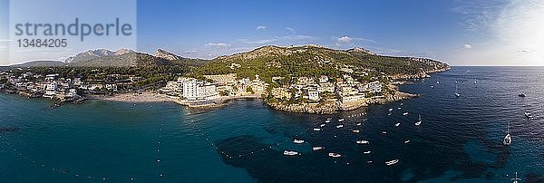 Drohnenaufnahme  Küste  San Telmo  Region Andrax  Mallorca  Balearische Inseln  Spanien  Europa