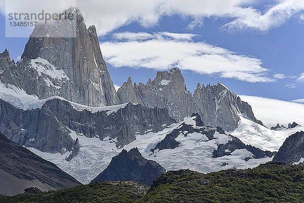 Cerro Fitz Roy  Los Glaciares National Park  El Chaltén  Provinz Santa Cruz  Patagonien  Argentinien  Südamerika