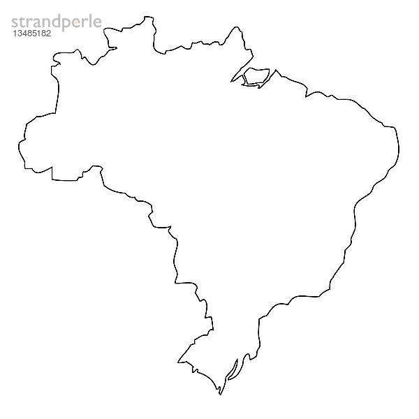 Umriss  Karte von Brasilien