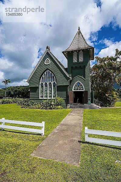 Waioli Huiia Kirche  Wai`oli Hui`ia  Hanalai  Kauai  Hawaii  USA  Nordamerika