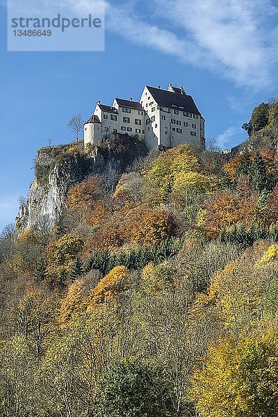 Burg Werenwag im oberen Donautal  Hausen im Tal  SchwÃ¤bische Alb  Baden-WÃ¼rttemberg  Deutschland  Europa