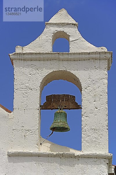 Giebel mit Glocke  Kirche Ermita San Telmo  Puerto de la Cruz  Teneriffa  Kanarische Inseln  Spanien  Europa