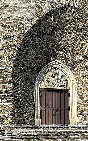 Eingangsportal  Kirche St. Annen  Annaberg-Buchholz  Erzgebirge  Sachsen  Deutschland  Europa
