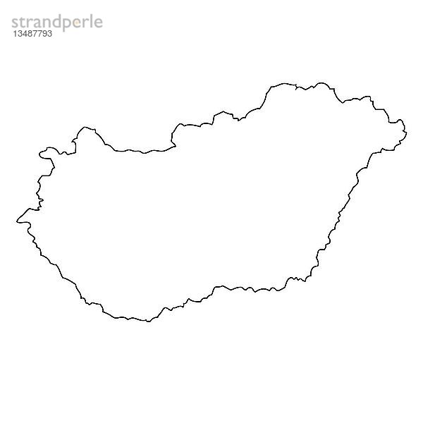 Umriss  Karte von Ungarn