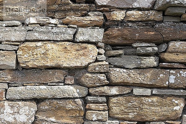Alte Steinmauer  Hintergrundbild  Schottland  Großbritannien