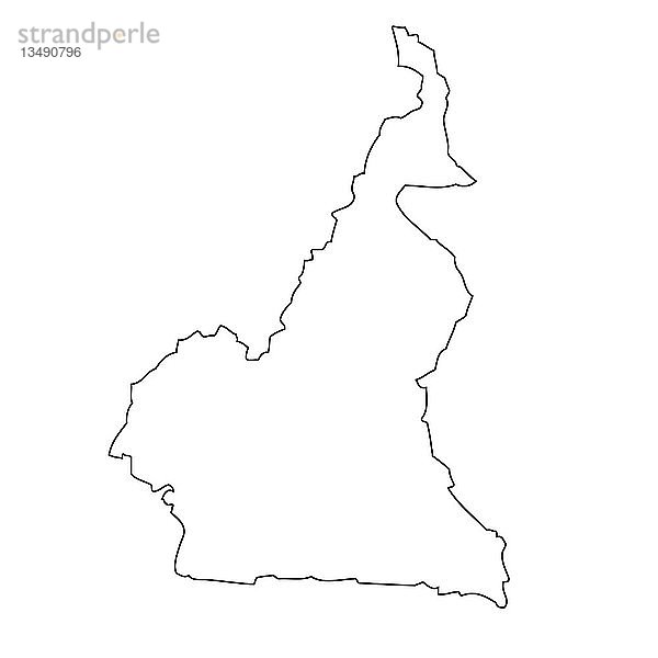 Umriss  Karte von Kamerun