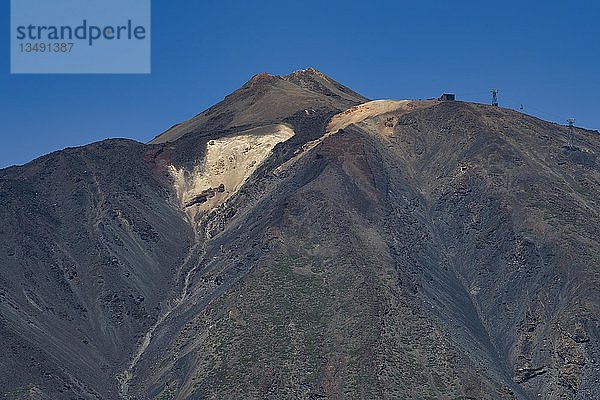 Gipfel des Pico del Teide  Teide-Nationalpark  Teneriffa  Kanarische Inseln  Spanien  Europa