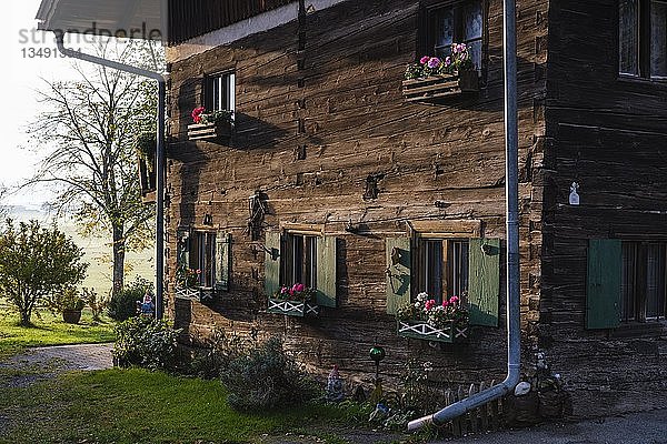 Bauernhaus aus Holz  Humbach bei Dietramszell  TÃ¶lzer Land  Oberbayern  Bayern  Deutschland  Europa