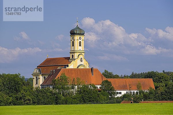 Wallfahrtskirche Maria Steinbach  bei Legau  Unterallgäu  Allgäu  Schwaben  Bayern  Deutschland  Europa