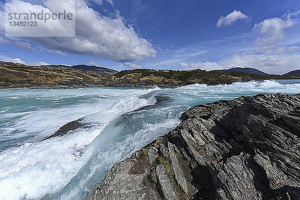 Stromschnellen des Rio Baker  zwischen Puerto Guadal und Cochrane  Región de Aysén  Patagonien  Chile  Südamerika