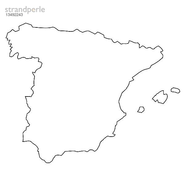 Grundriss  Karte von Spanien