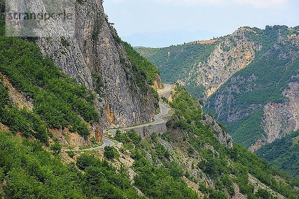 Bergstraße SH22  zwischen Fierza und Fushe-Arrez  Qark Shkodra  Albanien  Europa
