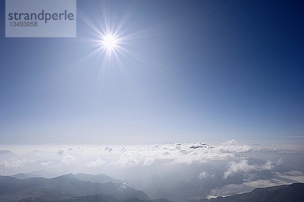 Hoch über dem Forca di Presta-Pass  Monte Sibillini  Apennin  Marken  Italien  Europa