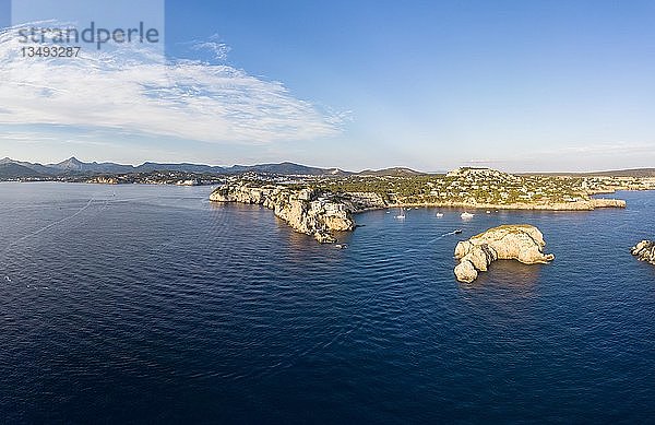 Luftaufnahme  Malgrat Inseln  Islas Malgrats  Santa Ponca Bucht  Region Calvia  Mallorca  Balearen  Spanien  Europa
