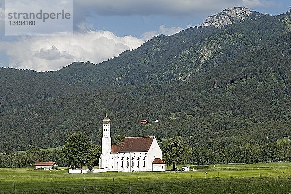 Kirche St. Coloman bei Schwangau  AllgÃ¤u  Bayern  Deutschland  Europa