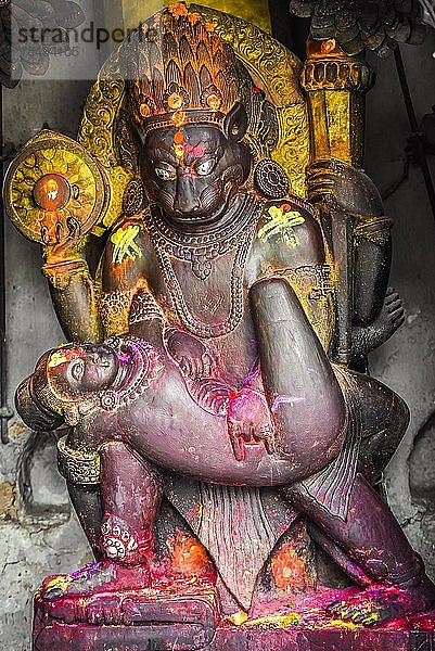 Hinduistische Götterdarstellung  Kathmandu  Himalaya-Region  Nepal  Asien