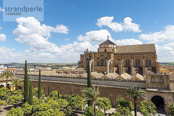 Blick auf die Kathedrale Moschee von Cordoba  Andalusien  Spanien  Europa