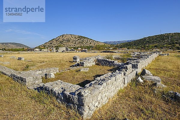 Ausgrabungsstätte  Antike illyrische Stadt Duklja  Doclea  Podgorica  Montenegro  Europa