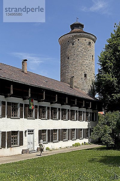 Appretur und Diebsturm  Isny  AllgÃ¤u  Baden-WÃ¼rttemberg  Deutschland  Europa