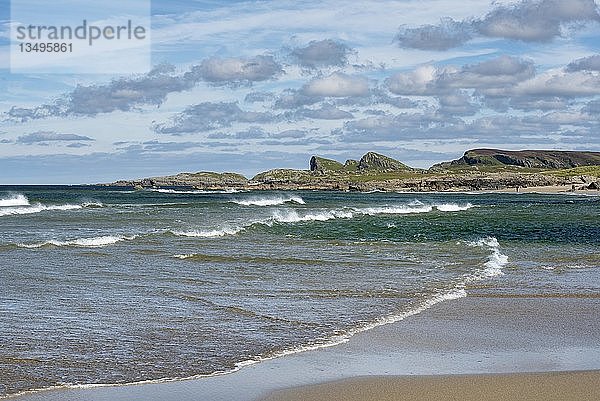 Sandstrand Saligo Bay im Westen der Insel Islay  Innere Hebriden  Schottland  Vereinigtes Königreich  Europa