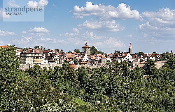 Ansicht der Altstadt  Rothenburg ob der Tauber  Deutschland  Europa