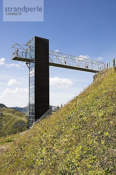 Aussichtsplattform am Walmendingerhorn  Kleinwalsertal  AllgÃ¤uer Alpen  Vorarlberg  Ã-sterreich  Europa