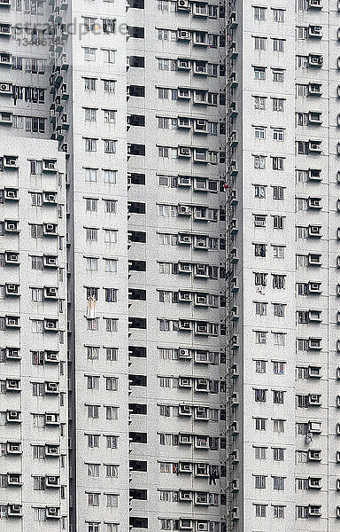Fassaden von Hochhäusern  Kowloon  Hongkong  China  Asien