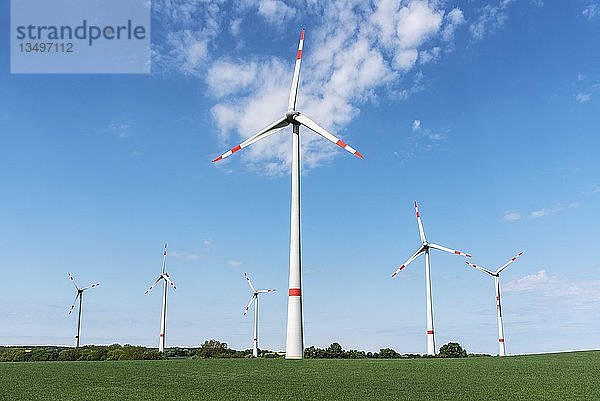 Windkraftanlagen  Bützow  Mecklenburg-Vorpommern  Deutschland  Europa