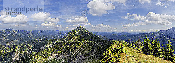 Blaubergkamm mit Halserspitze  Wildbad Kreuth  Bayern  Deutschland  Europa