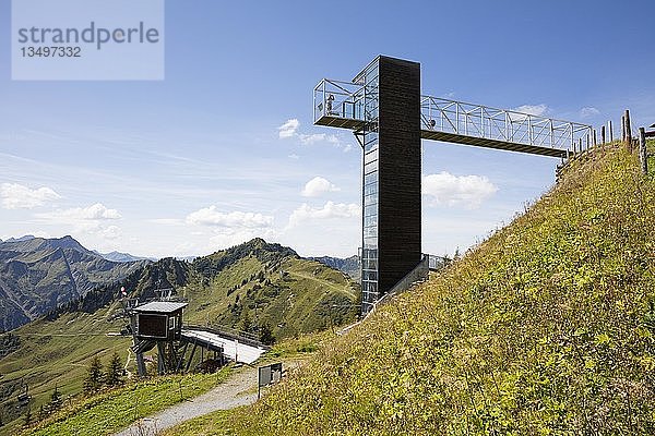 Aussichtsplattform am Walmendingerhorn  Kleinwalsertal  AllgÃ¤uer Alpen  Vorarlberg  Ã-sterreich  Europa