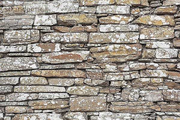 Alte Steinmauer  Hintergrundbild  Schottland  Großbritannien