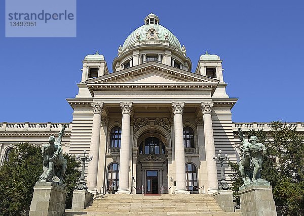 Serbisches Parlamentsgebäude  Haus der Nationalversammlung  Belgrad  Serbien  Europa