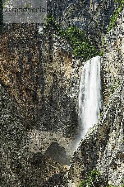 Boka Slap  Wasserfall  bei Zaga  Slowenien  Europa