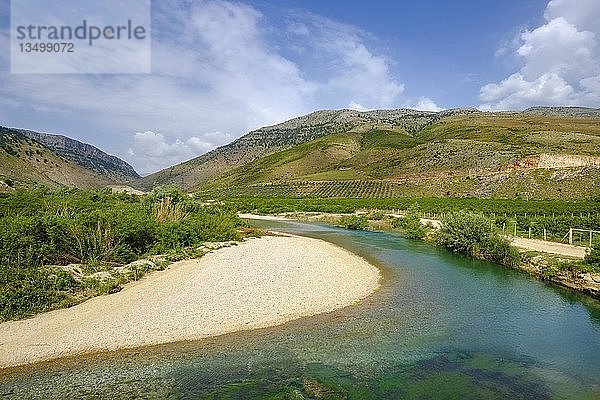 Fluss Pavlla  Vrina-Ebene bei Konispol  Qark Vlora  Albanien  Europa