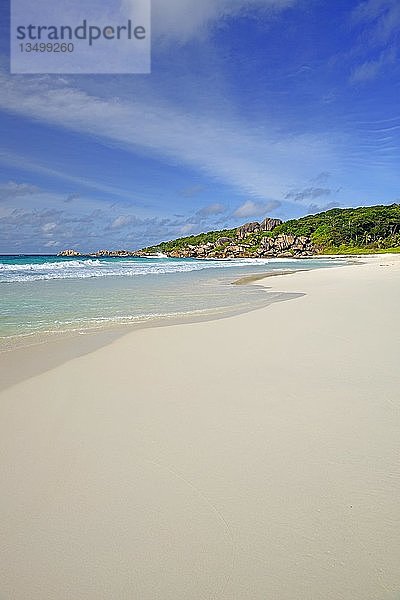 Traumhafter Strand Grand Anse  Insel La Digue  Seychellen  Afrika