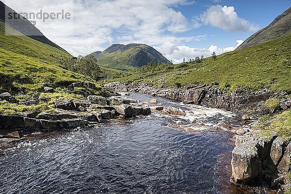 Fluss Etive  Highlands  Schottland  Großbritannien