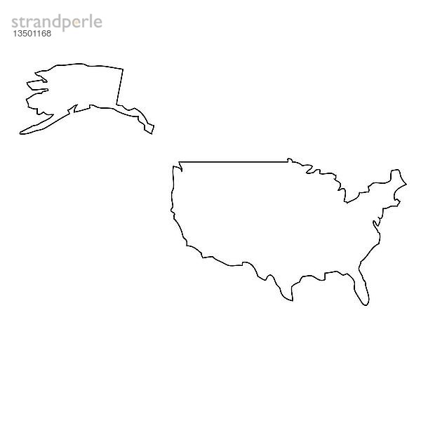 Gliederung  Karte der USA
