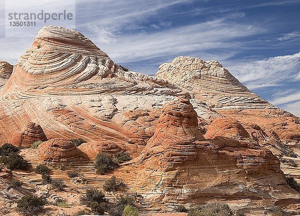 Rote Sandsteinformationen Coyote Buttes North  Paria Canyon Vermillion Cliffs Wilderness  Arizona  USA  Nordamerika